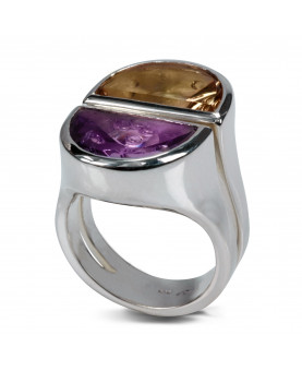 Kansai Ring Amethyst-Citrine