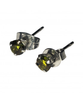 Aretes Turmalina Acero
